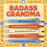 Badass Grandma Pen Set Home-Stationery FUN CLUB