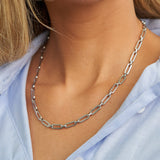 Waterproof Silver Paperclip Chain Necklace Brenda Grands Waterproof Jewelry
