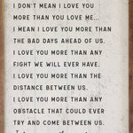 I Love You More Home- Decor Kendrick Home
