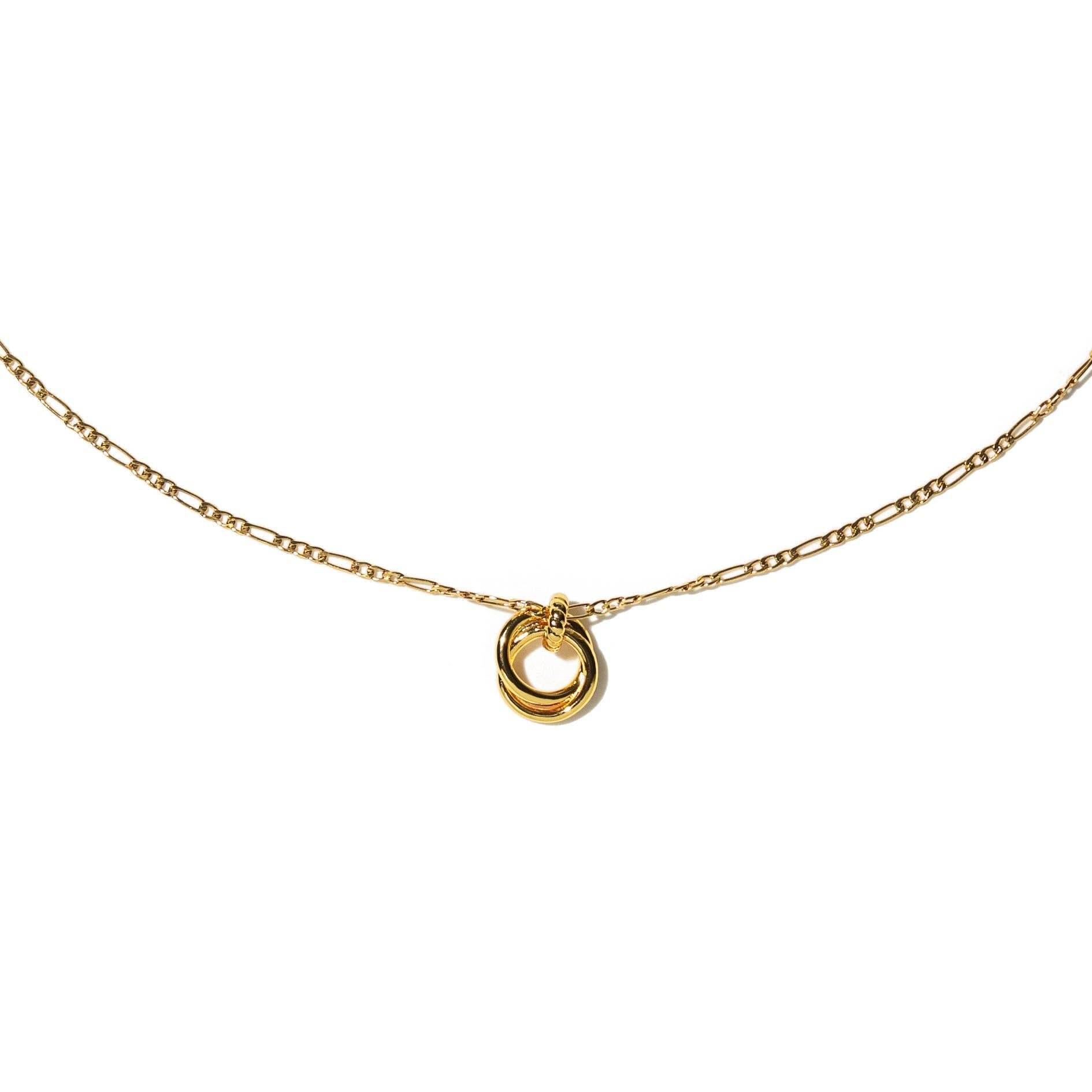 18k Gold Looped Duo Necklace Jewelry- Necklace Brenda Grands Jewelry