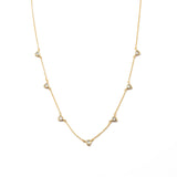 18K Gold Triangle Drop Necklace: Silver Brenda Grands Waterproof Jewelry