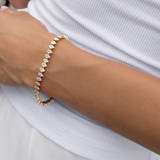 Waterproof 5mm Teardrop Diamond Tennis Bracelet Brenda Grands Jewelry