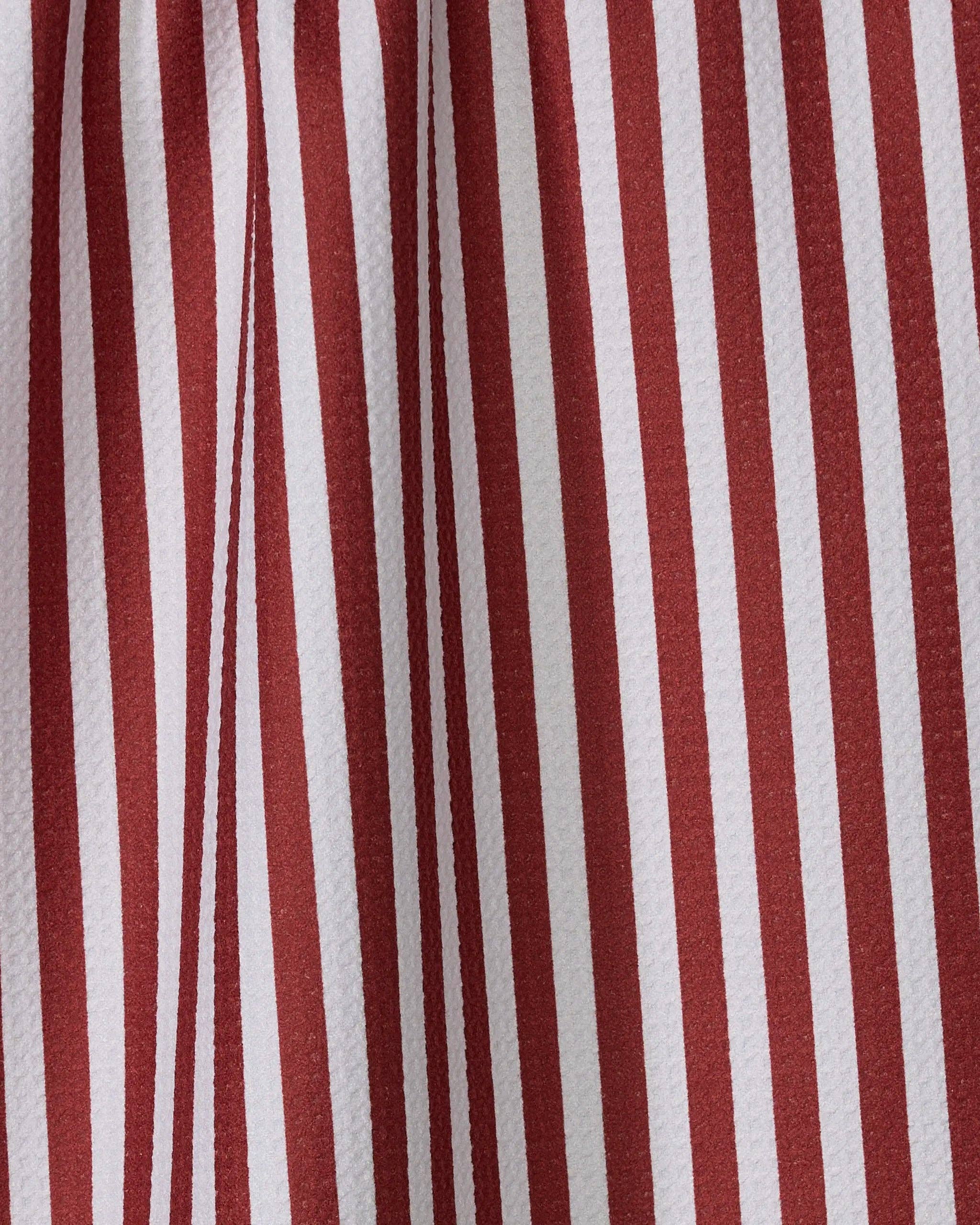 Ribbon Red Tea Towel Geometry