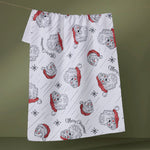 Claus Family Christmas Tea Towel Geometry
