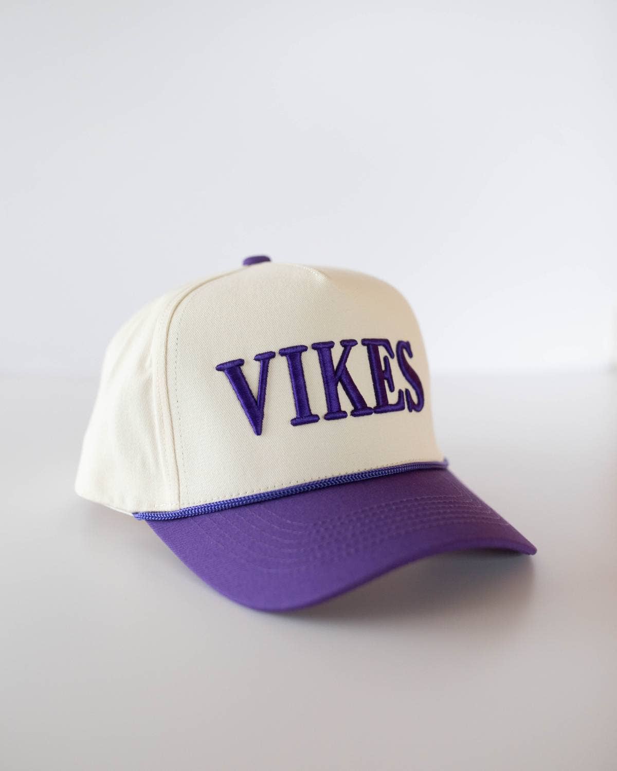 VIKES Minnesota Vikings Trucker Hat - Purple & Cream 'Sota Style Club