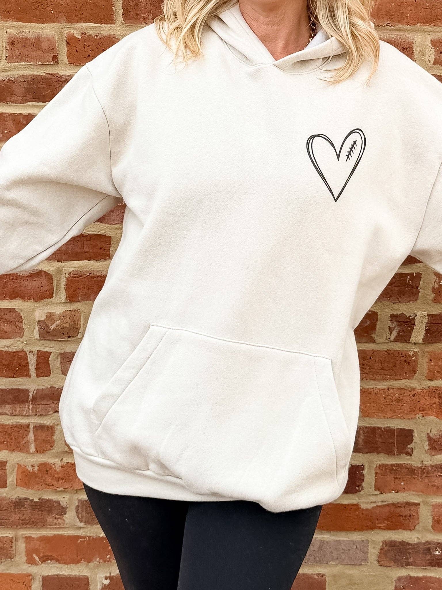 Tailgate Football Repeat Hoodie Top - Sweatshirt Limeberry Designs