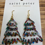 Christmas Confetti Tree Earrings