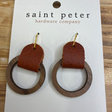 Small Rust Sable Loop Earrings