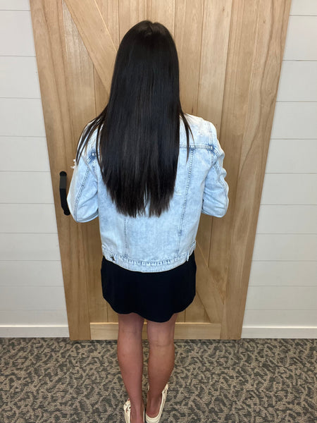 Emma Boyfriend Denim Jacket (Dandy Wash)