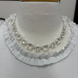 Aster Silver Clear Necklace Jewelry- Necklace MEGHAN BROWN STYLE