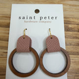 Medium Pink Sable Loop Earrings