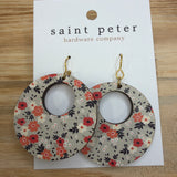 Autumn Floral Circle Earrings