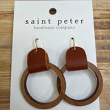 Medium Rust Sable Loop Earrings