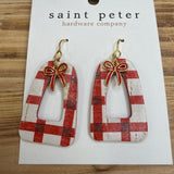 Red Gingham Gift Earrings