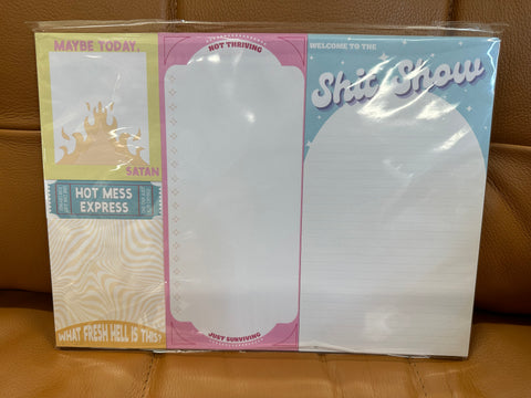 Welcome to the Shit Show Notepad Set