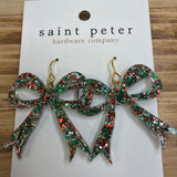 Christmas Confetti Bow Earrings