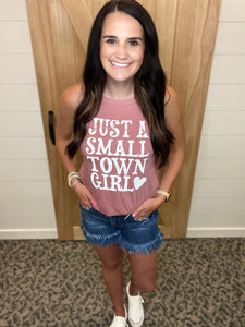 Mauve Just a Small Town Girl Tank Top