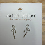 Small Silver Bow Earrings