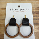 Medium Black Sable Loop Earrings