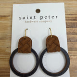 Medium Brown Timber Loop Earrings