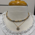 Faz Hematite Necklace Jewelry- Necklace MEGHAN BROWN STYLE