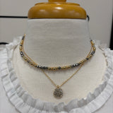 Faz Hematite Necklace Jewelry- Necklace MEGHAN BROWN STYLE