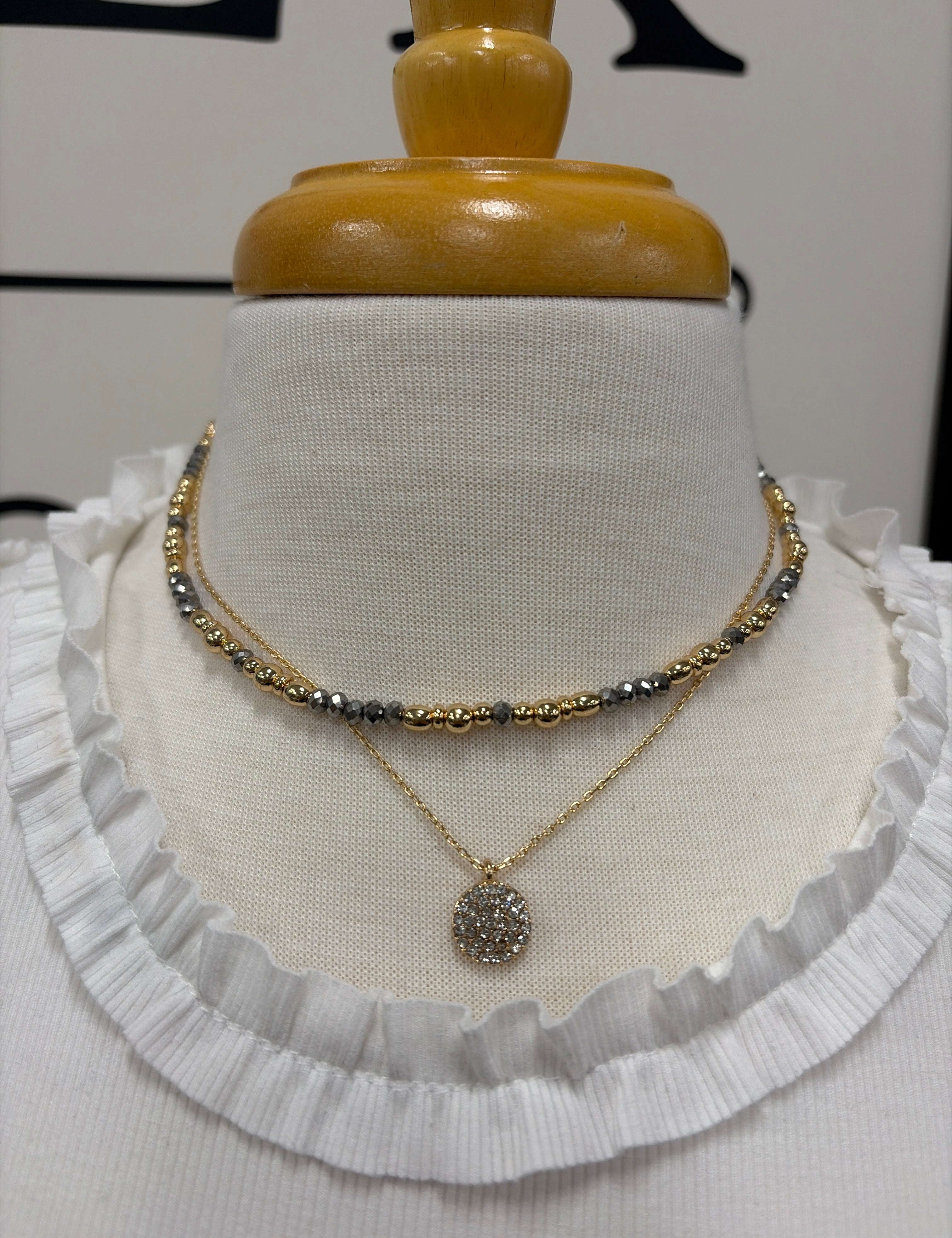 Faz Hematite Necklace Jewelry- Necklace MEGHAN BROWN STYLE