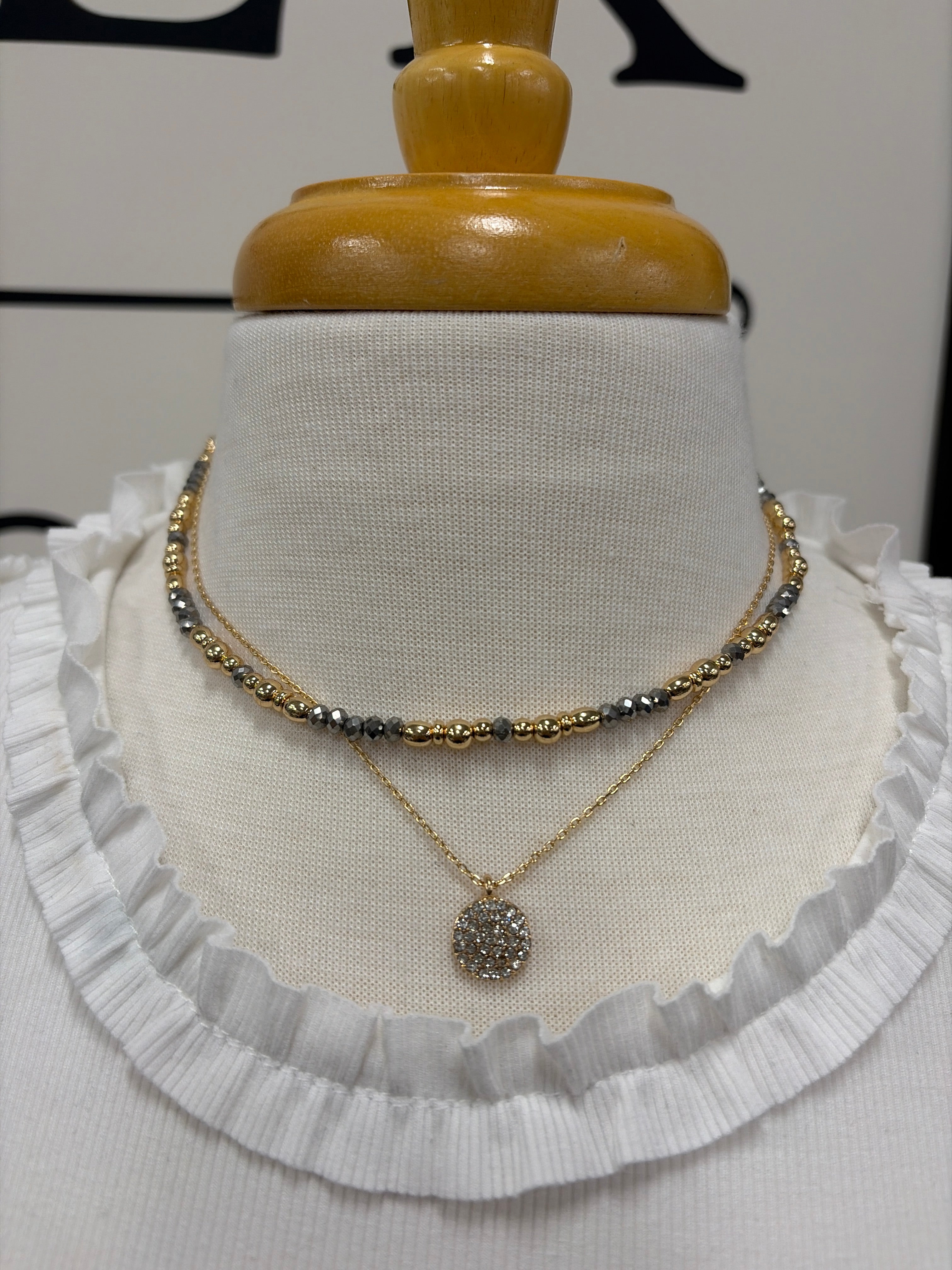 Faz Hematite Necklace Jewelry- Necklace MEGHAN BROWN STYLE