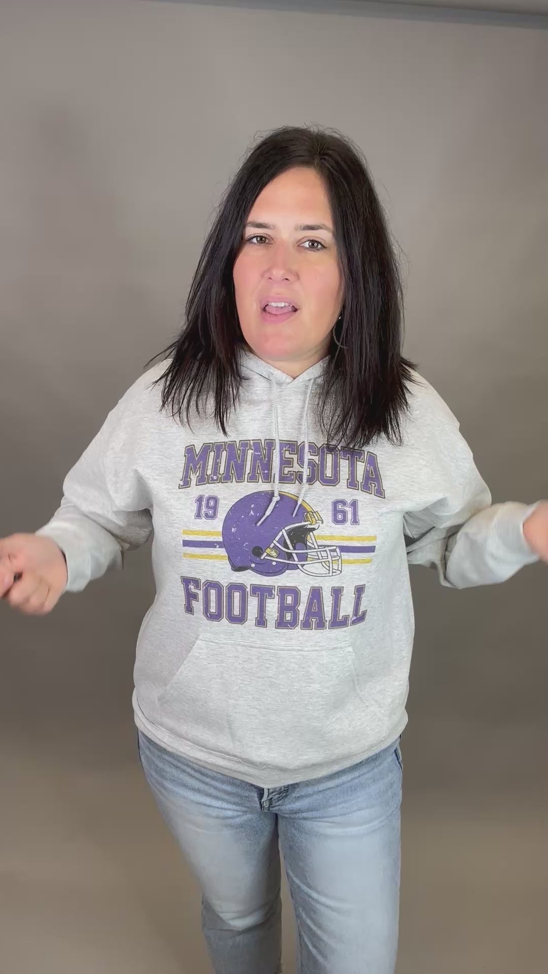 MN Football Hoodie Tops- Sweatshirts LIMEBERRY DESIGNS
