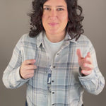 Blue/Tan Beatrice Flannel Tops - Button Ups FLAG AND ANTHEM