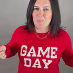 Red Game Day Sweater Top - Sweater PANACHE