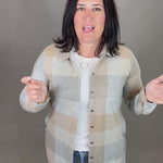 Grey/Tan Lynden Flannel Dress Dresses FLAG AND ANTHEM