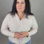 Cream Brantley Hooded Sweater Top - Sweater FLAG AND ANTHEM