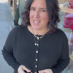 Black Button Down Cardigan Tops- Cardigans STACCATO