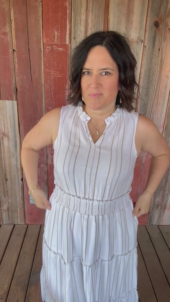 Ivory Taupe Amorette Dress Dresses THREAD & SUPPLY