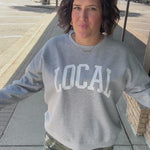 Grey LOCAL Graphic Sweatshirt Top- Sweatshirt WISHLIST