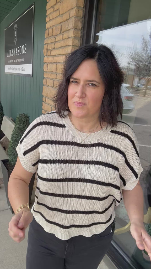 Go-To Favorite Relaxed Fit Stripe Sweater Top - Sweater IN FEBRUARY