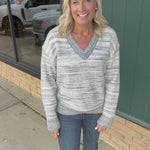 Patsy Grey Multi Sweater Top - Sweater THREAD & SUPPLY