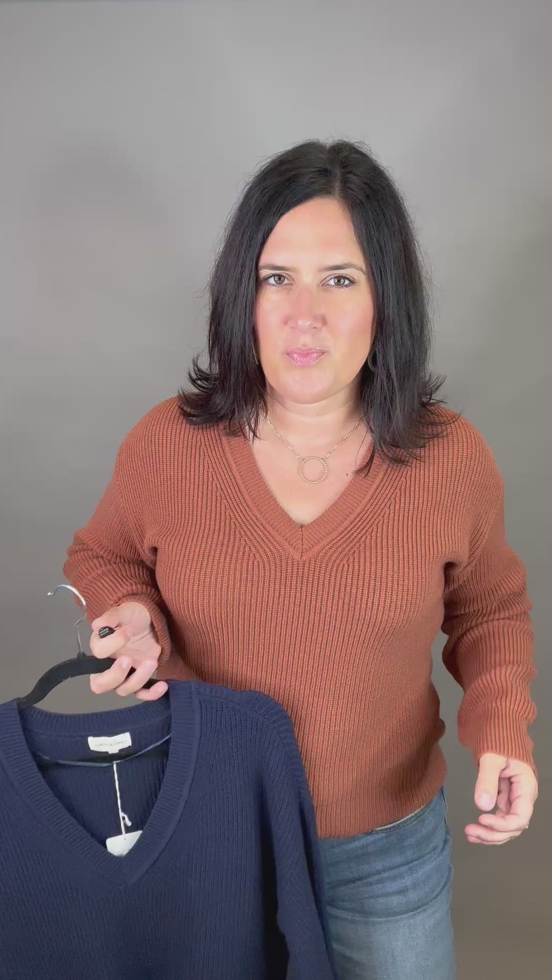 Rustic Brown Cornelia Sweater Top - Sweater THREAD & SUPPLY