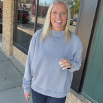 Rosemont Washed French Terry Mock Neck Top - Sweatshirt FLAG AND ANTHEM