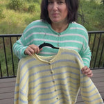 Daisy Sky Striped Cardigan Sweater Tops- Cardigans WISHLIST