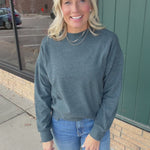 Teal Heather Jasse Top Top - Sweatshirt Thread & Supply