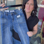 Blue Stone Vintage Wash Flare Jean Bottoms - Pants MICA DENIM