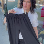Black Solana Pants Bottom- Pants THREAD & SUPPLY