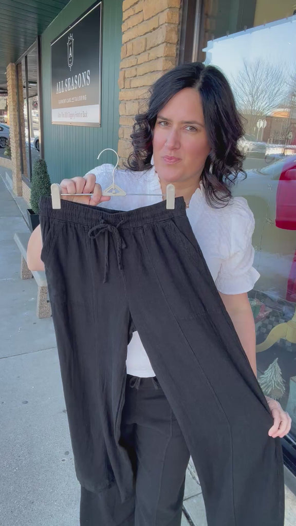 Black Solana Pants Bottom- Pants THREAD & SUPPLY