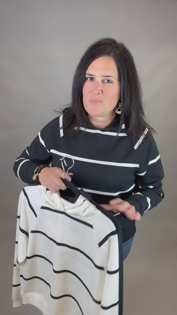 Black Ivory Turner Hoodie Top - Sweatshirt THREAD & SUPPLY