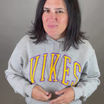 Heather Grey Vikes Hoodie Tops- Sweatshirt 218 WHOLESALE