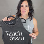 Grey Mineral Washed Touchdown Tank Top Tops- Tanks HRT and LUV