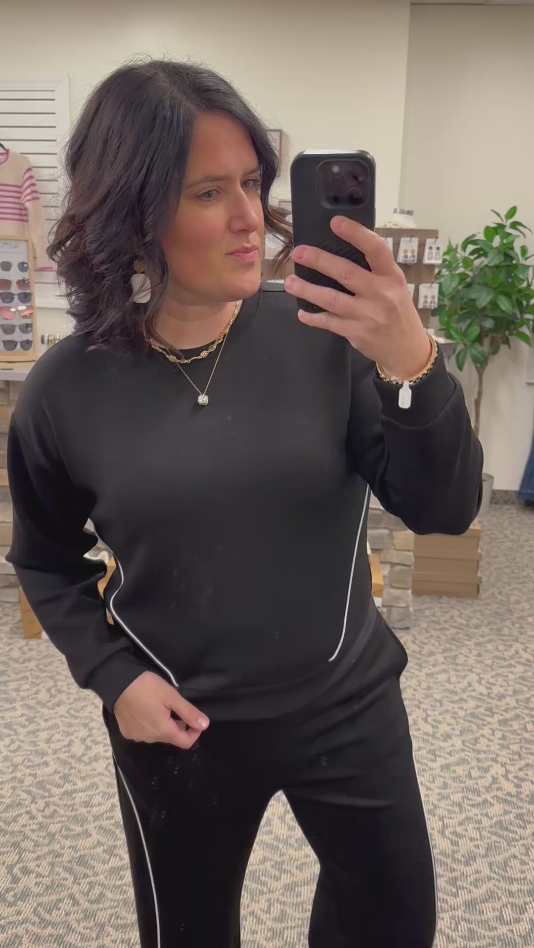 Black Britney Top Top- Sweatshirt THREAD & SUPPLY