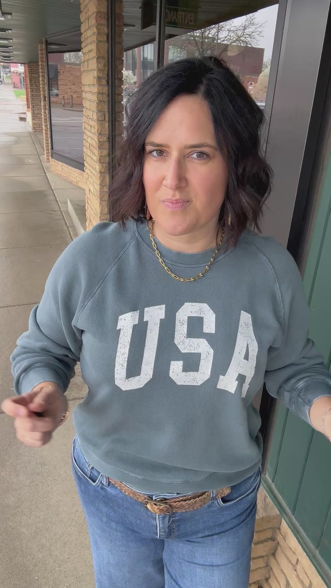 Navy Jordan USA Sweatshirt Top - Sweatshirt THREAD & SUPPLY